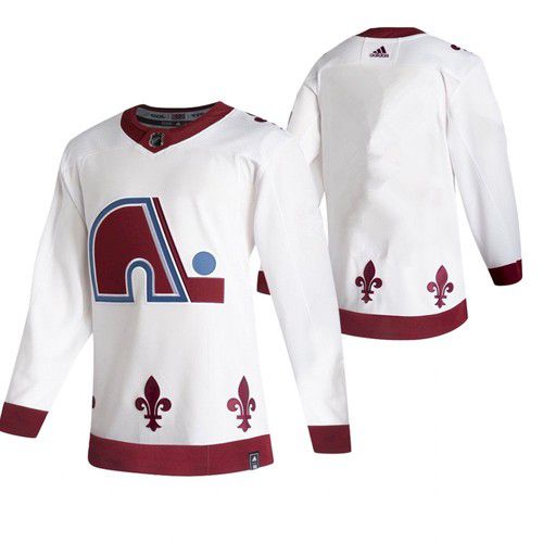 Men Colorado Avalanche Blank White NHL 2021 Reverse Retro jersey->colorado avalanche->NHL Jersey